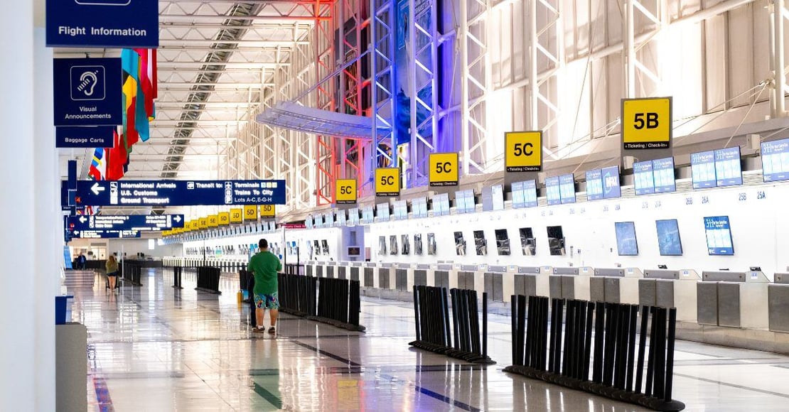 Empty airport