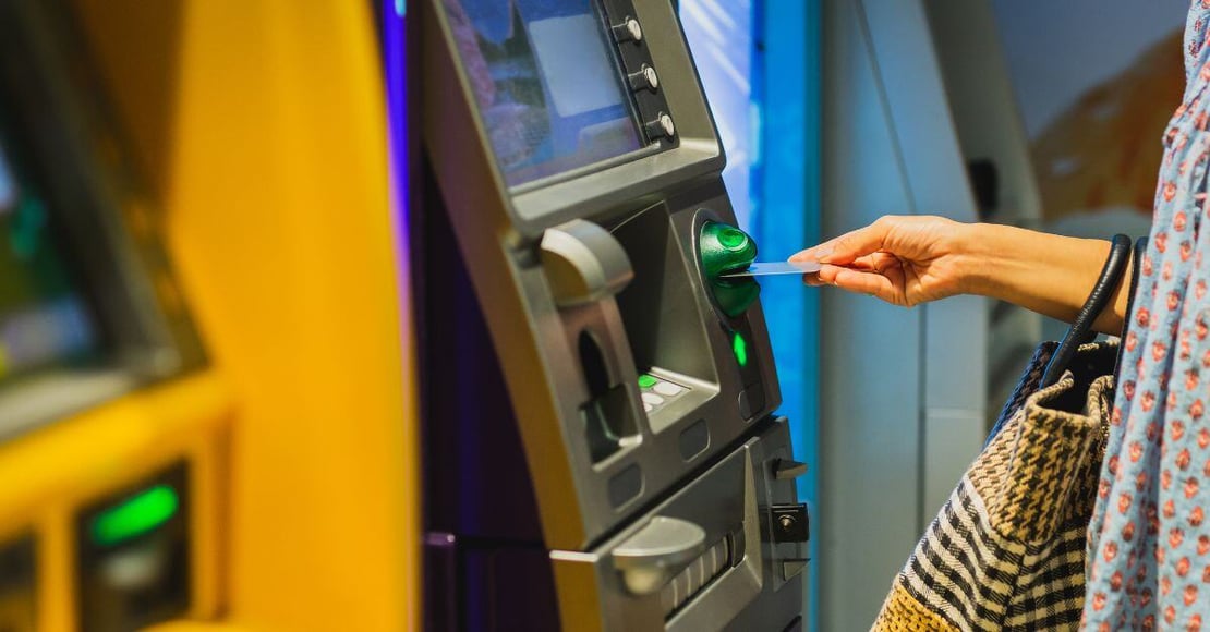 Withdrawing cash from ATM