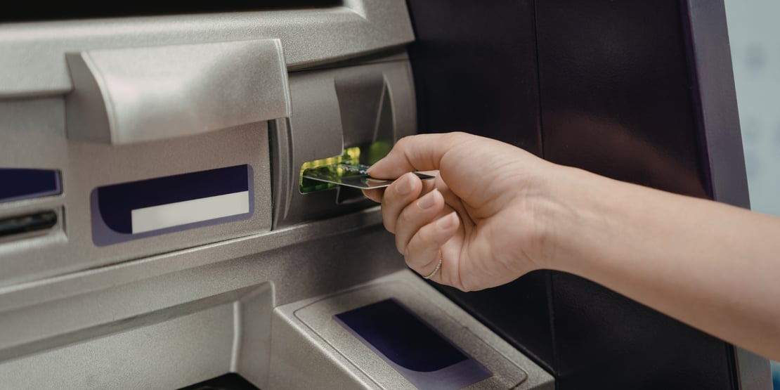 Withdrawing cash from ATM