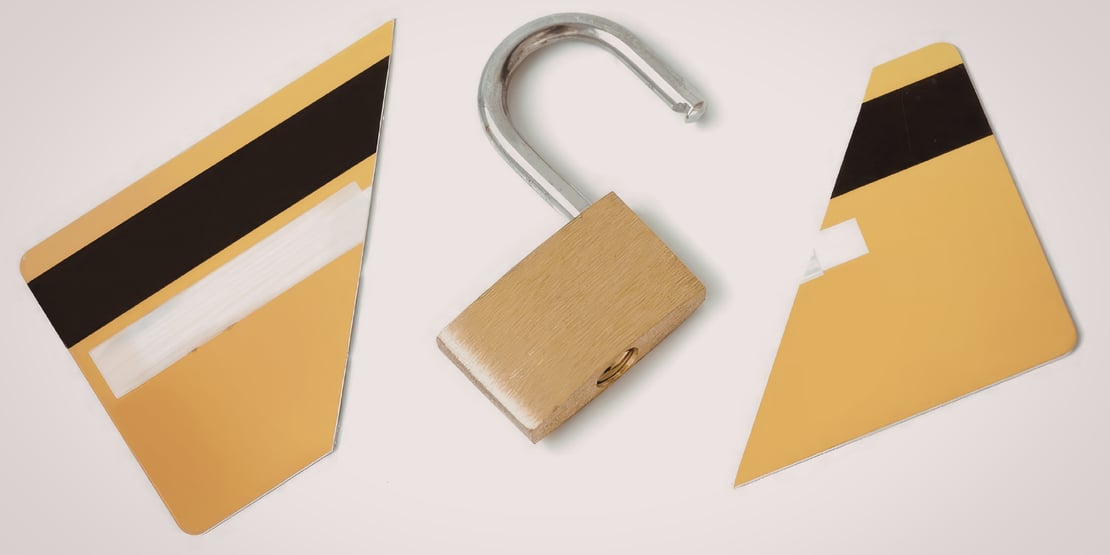 card cut in half