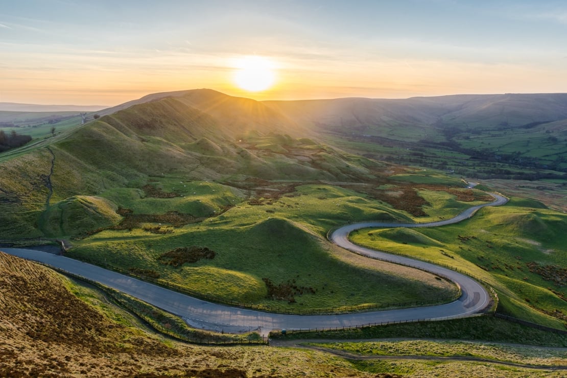 Landscape of rolling hills